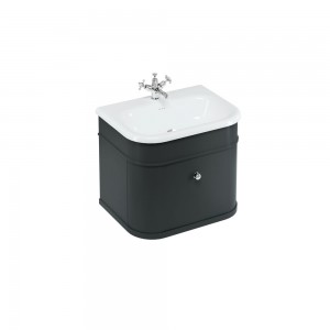 Burlington CH65MB Chalfont 650mm Single Drawer Unit Matt Black (Basin/Handles/Legs NOT Included)