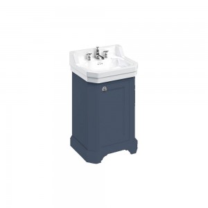 Burlington FC12B Freestanding Edwardian Vanity Unit with Single Door Blue (Basin NOT Included)