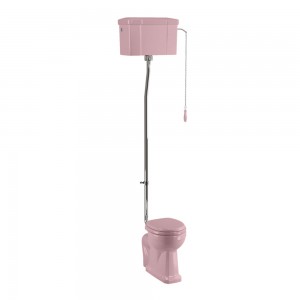 Burlington C28SPINK Bespoke Confetti Pink High Level Single Flush Cistern with Fittings - (cistern only)