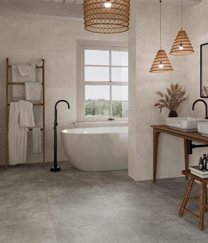 CaPietra Loft Porcelain Floor & Wall Tile (Satin Finish) Grey 600 x 600 x 10mm [7999]