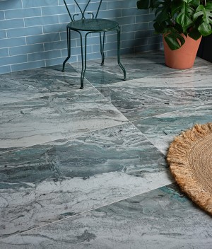 CaPietra Magnifique Base Porcelain Floor & Wall Tile (Polished Finish) Ocean 1198 x 598 x 9.8mm [7898]