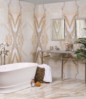 CaPietra Magnifique Base Porcelain Floor & Wall Tile (Polished Finish) Oro 1198 x 598 x 9.8mm [7899]