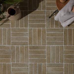 CaPietra Reformed Composite Stone Floor & Wall Tile (Tumbled Finish) Khaki 250 x 60 x 15mm [13002]