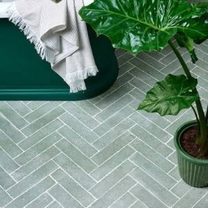 CaPietra Reformed Composite Stone Floor & Wall Tile (Tumbled Finish) Leaf Green 250 x 60 x 15mm [13001]