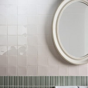 CaPietra Tunstall Ceramic Square Wall Tile (Gloss Finish) Deep White 125 x 125 x 10mm [13143]