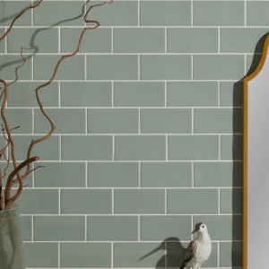 CaPietra Tunstall Ceramic Brick Wall Tile (Gloss Finish) Fern 125 x 62 x 10mm [13134]