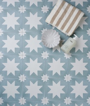 CaPietra Memphis Porcelain Floor & Wall Tile (Matt Finish) Lagoon 200 x 200 x 8mm [7943]