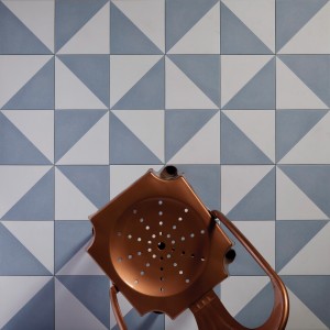 CaPietra Parisian Cafe Porcelain Floor & Wall Tile (Matt Finish) Tri Blue 200 x 200 x 8mm [7118]