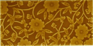 Craven Dunnill Burleigh Calico Decor Wall Tile 152 x 76mm Flame (Single) [BCADE63FL]