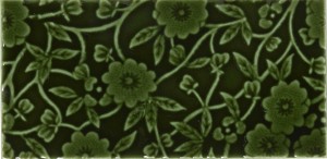 Craven Dunnill Burleigh Calico Decor Wall Tile 152 x 76mm Laurel (Single) [BCADE63LA]