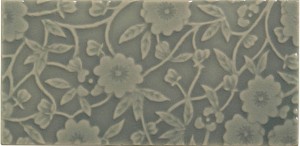 Craven Dunnill Burleigh Calico Decor Wall Tile 152 x 76mm Smoke (Single) [BCADE63SM]