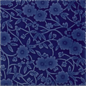 Craven Dunnill BCADE66CO Burleigh Calico Decor Cobalt Wall Tile 152x152mm