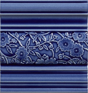 Craven Dunnill BCDDACO Burleigh Calico Deluxe Dado Cobalt Wall Tile 240x250mm