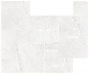 Craven Dunnill Malvern Stone Module Floor Tile - Pack Covers 0.87m2 White (Module Pack) [CDCO742]