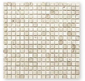 Craven Dunnill Natural Stone Fiore Mosaic Wall Tile 305 x 305mm Travertine (Single) [CR190]