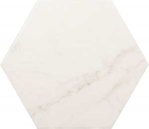 Craven Dunnill Blenheim White Hexagon Wall & Floor Tile 200x175mm (Box of 25) [REN561]