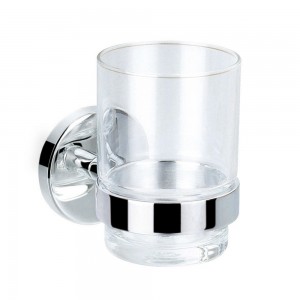 Flova Coco Single Glass Tumbler & Holder Chrome [CO8906-12]