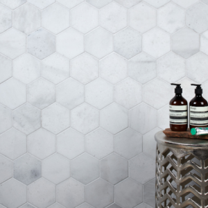CaPietra Long Island Marble Floor & Wall Tile (Honed Finish) Large Hexagon Mosaic 225 x 370 x 10mm [8685]