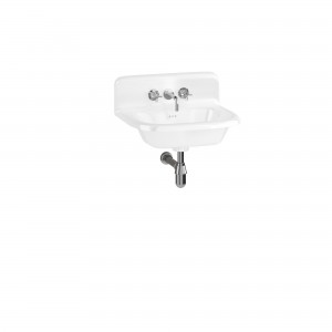 Clearwater B7EUPS Roll Top Basin with Overflow & Up-Stand (Small) 550 x 470mm 0TH White
