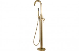 Piacenza Floor Standing Bath/Shower Mixer - Brushed Brass [PLUM105805]