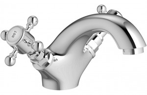 Teramo Basin Mixer & Pop Up Waste - Chrome [PLUM105779]