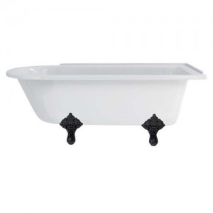 Burlington E11WHI Traditional Standard Bath Feet (Set of 4) White (Bath NOT Included)