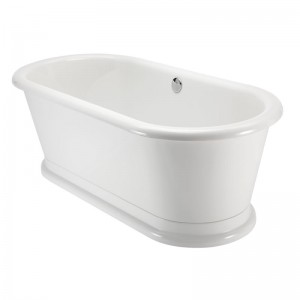 Burlington E18 London Round Double Ended Soaking Bath 1800 x 850mm with Overflow & Waste