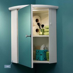 EASTBROOK 1.000 Corner Mirror Cupboard Carcase High Gloss White  