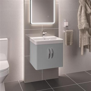 EASTBROOK 36.0028 Cavone 50 Wall Hung Door Unit Matt Grey (Basin Sold Separately)