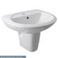 EASTBROOK 75.0015 Loire 450 Basin 2TH White (Pedestal Sold Separately)