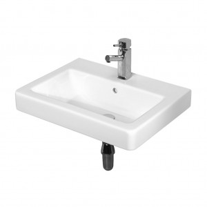 Eastbrook 26.0089 Sorrento 60 Wall Mounted Basin 600mm 1 Tap Hole White (Brassware & Waste NOT Included)
