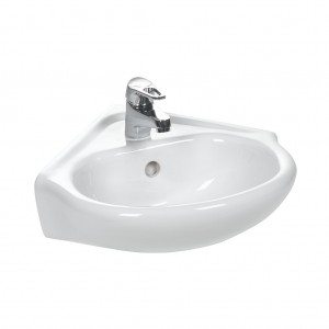 Eastbrook 27.0371 Kompact Cloakroom Corner Basin 450mm 1 Taphole (Brassware NOT Included)