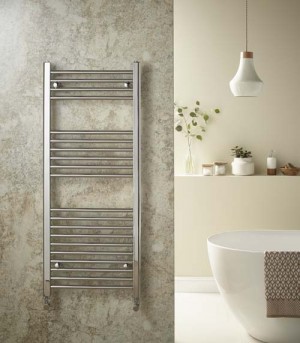 Redroom ELNC060040 Elan Straight Radiator 600x400mm Chrome (Radiator Valves NOT Included)