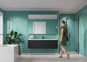 Fibo Timeless Aqualock Wall Panel 2400 x 600mm (No Tile Effect) Aquamarine [F2212-M00]