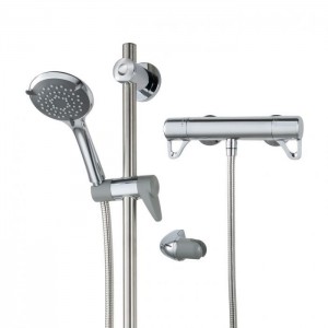 Triton 349417 Elina TMV3 Inclusive Bar Mixer Shower with Grab Riser Rail Kit