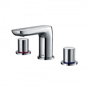 Flova AL3HBAS Allore 3-Hole Basin Mixer/Slotted Clicker Waste Set Chrome