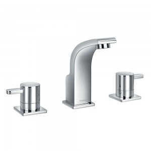 Flova ES3HBAS/BAT Essence 3-Hole Deck Mounted Basin Mixer/Slotted Clicker Waste Set Chrome