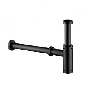 Flova Minimalist Bottle Trap & Pipe Matt Black [MB-MB9235]