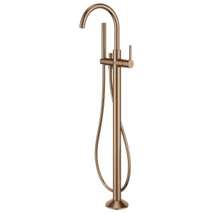 Flova Moonlight Floor Standing Bath & Shower Mixer Tap (Single Taphole) Brushed Bronze [BRO-MLFMBSM]