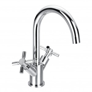 Flova XLBAS XL Mono Basin Mixer/Slotted Clicker Waste Set Chrome