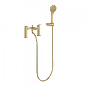 Britton GRE113BB Greenwich Bath Shower Mixer with Hose and Handset Brushed Brass