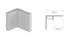 MultiPanel CLASSIC Type 101 Invisible Internal Corner 2450mm Satin Anodised [MPIHCML]