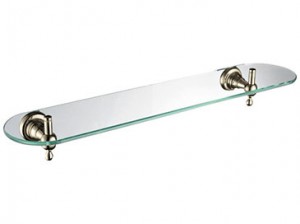 Heritage AHOSGSG Holborn Single Glass Shelf Vintage Gold