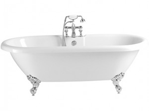 Heritage BBOFSW00 Baby Oban Freestanding Double Ended Roll Top Acrylic Bath 1495mm