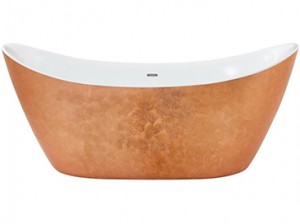 Heritage BHYFS00COP Hylton Metallic Effect Freestanding Double Ended Acrylic Bath 1730mm Copper