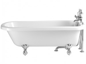 Heritage BPHW01 Perth Single Ended Roll-Top Acrylic Bath 1650mm