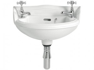Heritage PDW08 Dorchester Baby Basin 2-Tapholes