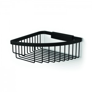 HIB ACSBBK01 (Matt Black) Corner shower basket traditional 80 x 190mm