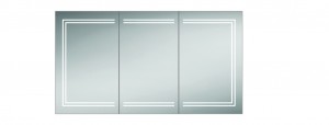 HIB 49700 Edge 120 Aluminium Mirrored Cabinet 700 x 1200mm