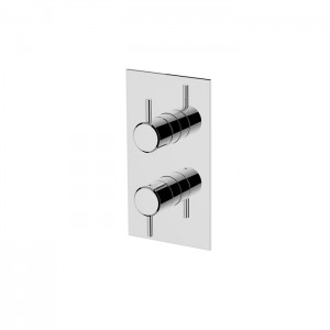 Britton HOX005CP Hoxton Shower Plate & Handles Chrome for Shower Mixer Valve with Diverter (Shower Valve NOT Included)